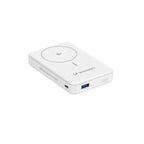 Wozinsky išorinė baterija WLWP-10KA0Y3WS 22.5W PD Qi2 10000 mAh, su stovu, 1x USB-A, 1x USB-C - balta