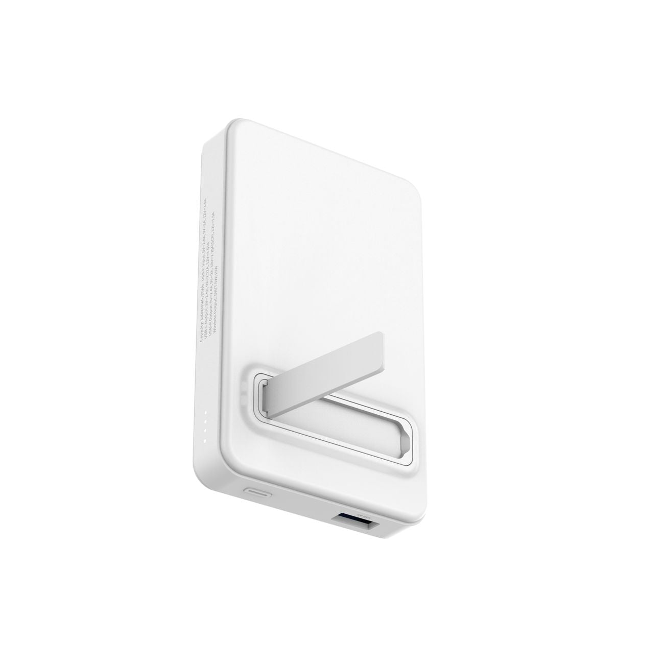 Wozinsky išorinė baterija WLWP-10KA0Y3WS 22.5W PD Qi2 10000 mAh, su stovu, 1x USB-A, 1x USB-C - balta