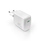 Puro Super Mini 45W PD GaN USB-C sieninis įkroviklis - baltas