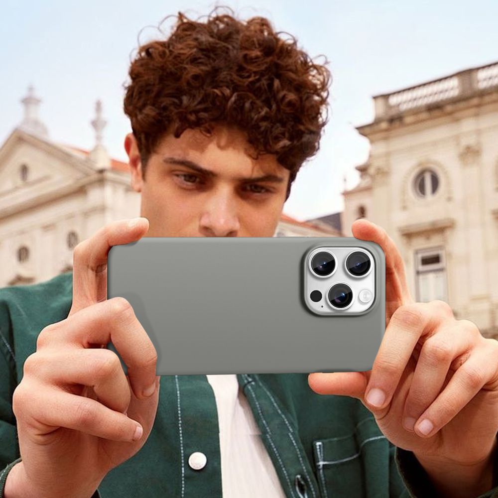 Tech-Protect silikoninis MagSafe dėklas iPhone 16 Pro Max – pilkas -- iPhone 16 Pro Max