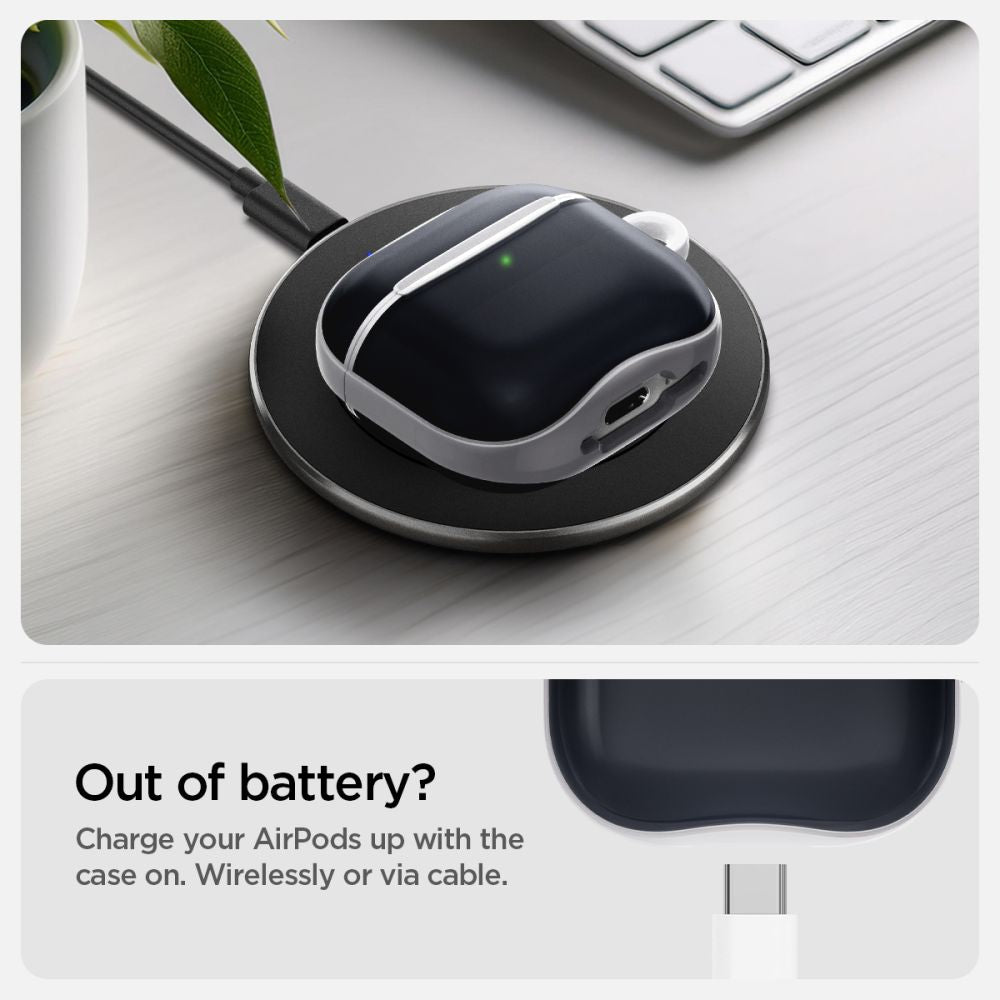 Spigen Classic C1 dėklas AirPods 4 – grafitas