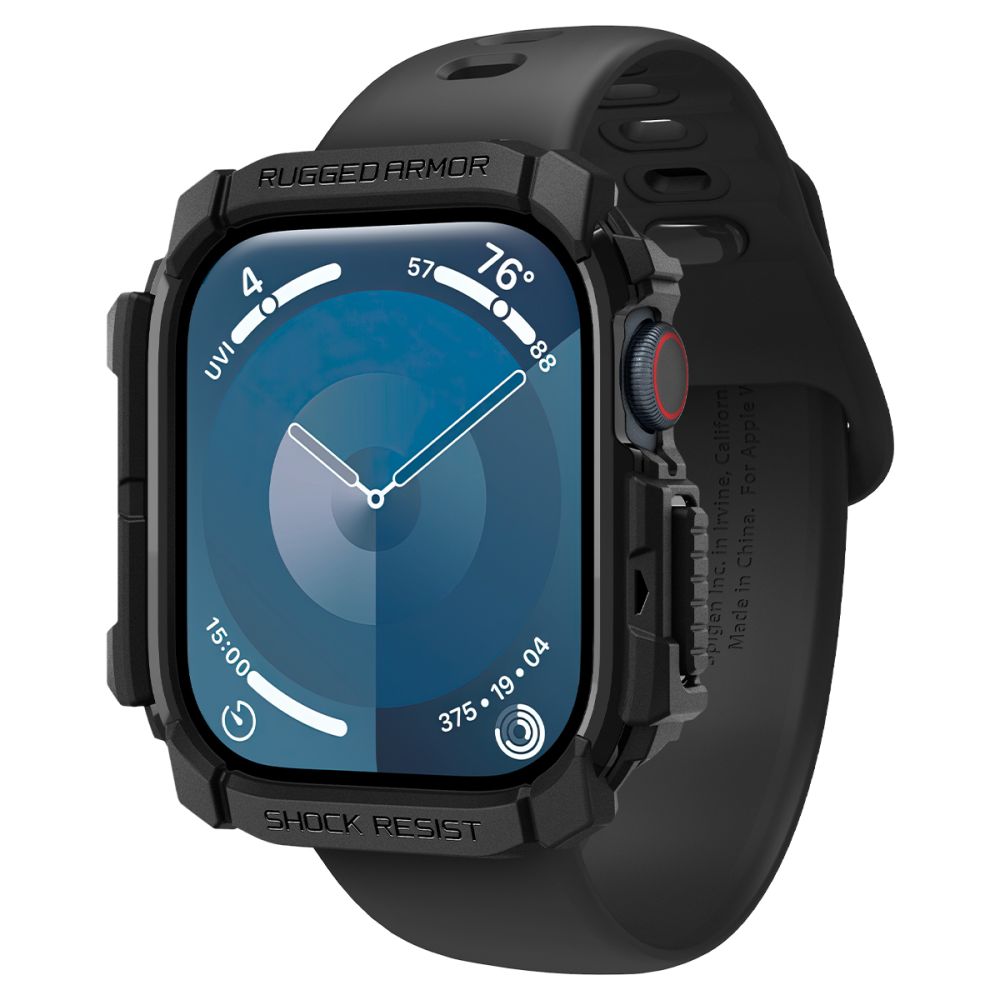Spigen Rugged Armor dėklas Apple Watch 10 46mm – juodas -- Apple Watch 10 (46mm)