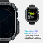 Spigen Rugged Armor Pro dirželis Apple Watch 10 46 mm – pilkas