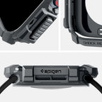 Spigen Rugged Armor Pro dirželis Apple Watch 10 46 mm – pilkas