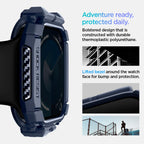 Spigen Rugged Armor dėklas Apple Watch 10 46 mm – tamsiai mėlynas -- Apple Watch 10 (46mm)