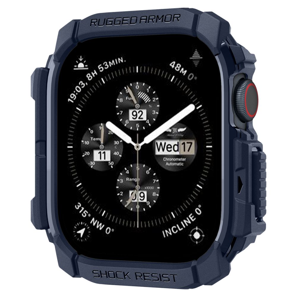 Spigen Rugged Armor dėklas Apple Watch 10 46 mm – tamsiai mėlynas -- Apple Watch 10 (46mm)