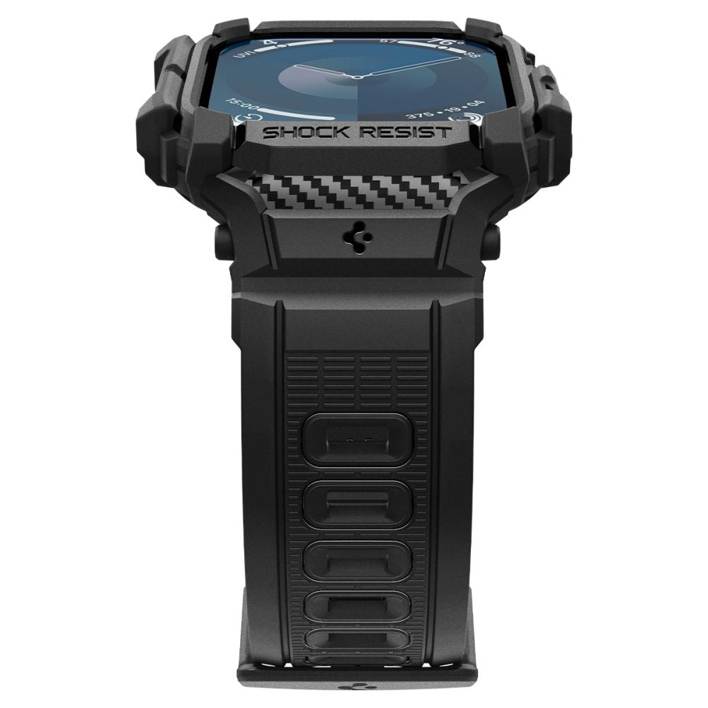 Spigen Rugged Armor dėklas Apple Watch 10 46mm – juodas -- Apple Watch 10 (46mm)