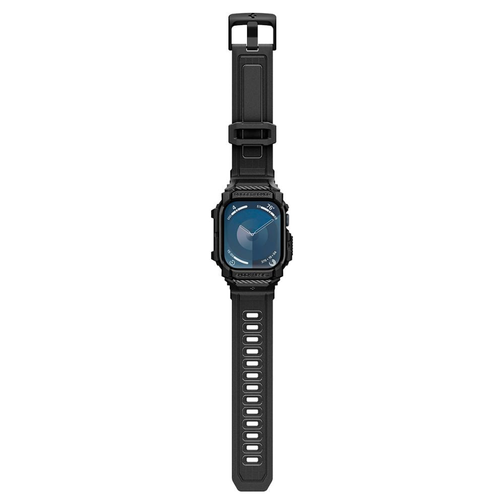 Spigen Rugged Armor dėklas Apple Watch 10 46mm – juodas -- Apple Watch 10 (46mm)