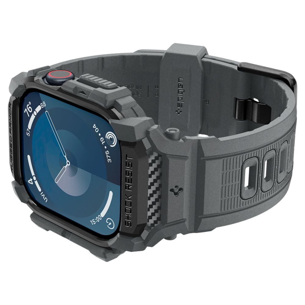 Spigen Rugged Armor Pro dirželis Apple Watch 10 46 mm – pilkas