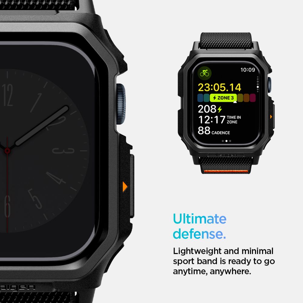 Spigen Lite Fit "PRO" dirželis Apple Watch 10 42mm - juodas