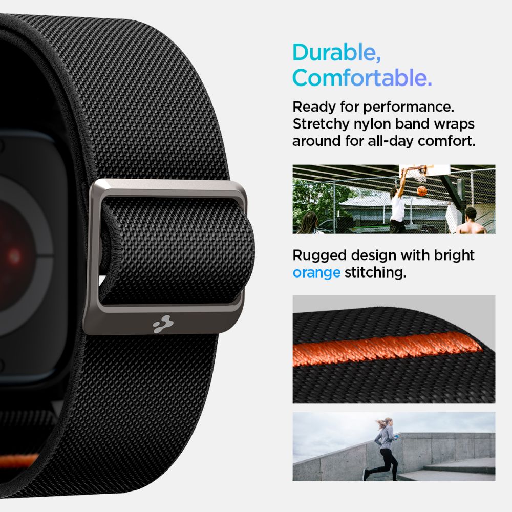 Spigen Lite Fit "PRO" dirželis Apple Watch 10 42mm - juodas