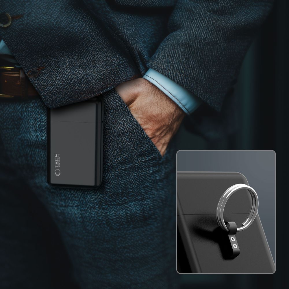 Metalinis RFID raktų dėklas Tech-Protect KLR200 – juodas -- Others