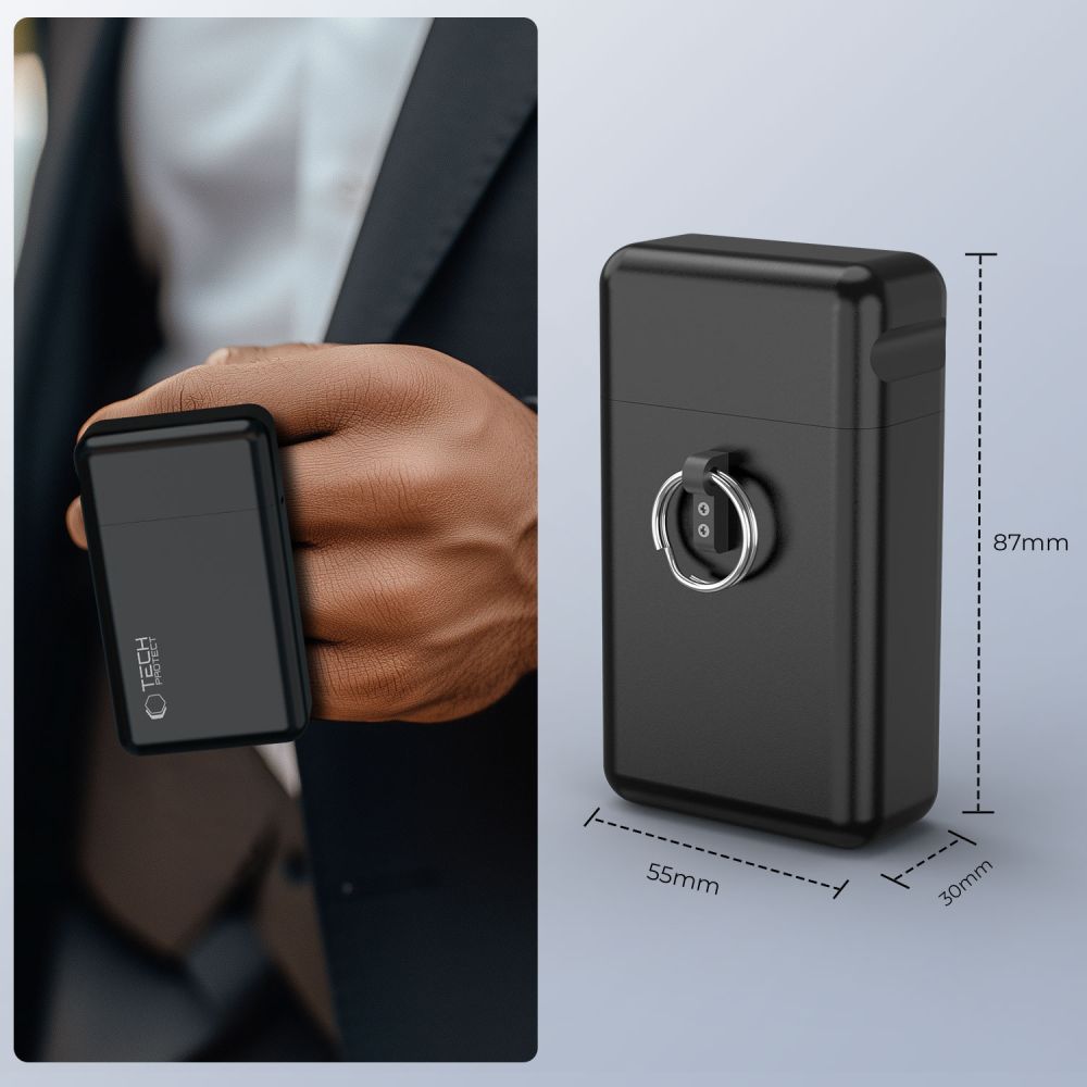 Metalinis RFID raktų dėklas Tech-Protect KLR200 – juodas -- Others