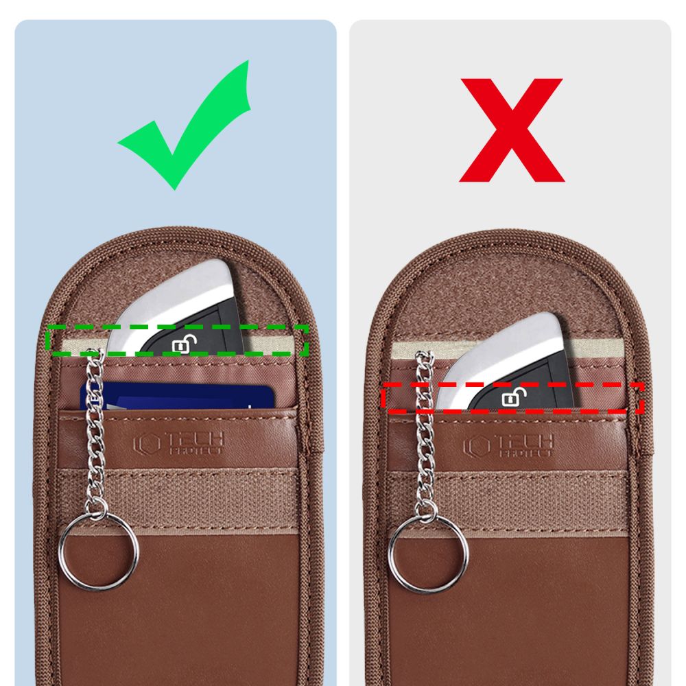 Tech-Protect KLR100 RFID dėklas raktams – rudas -- Others