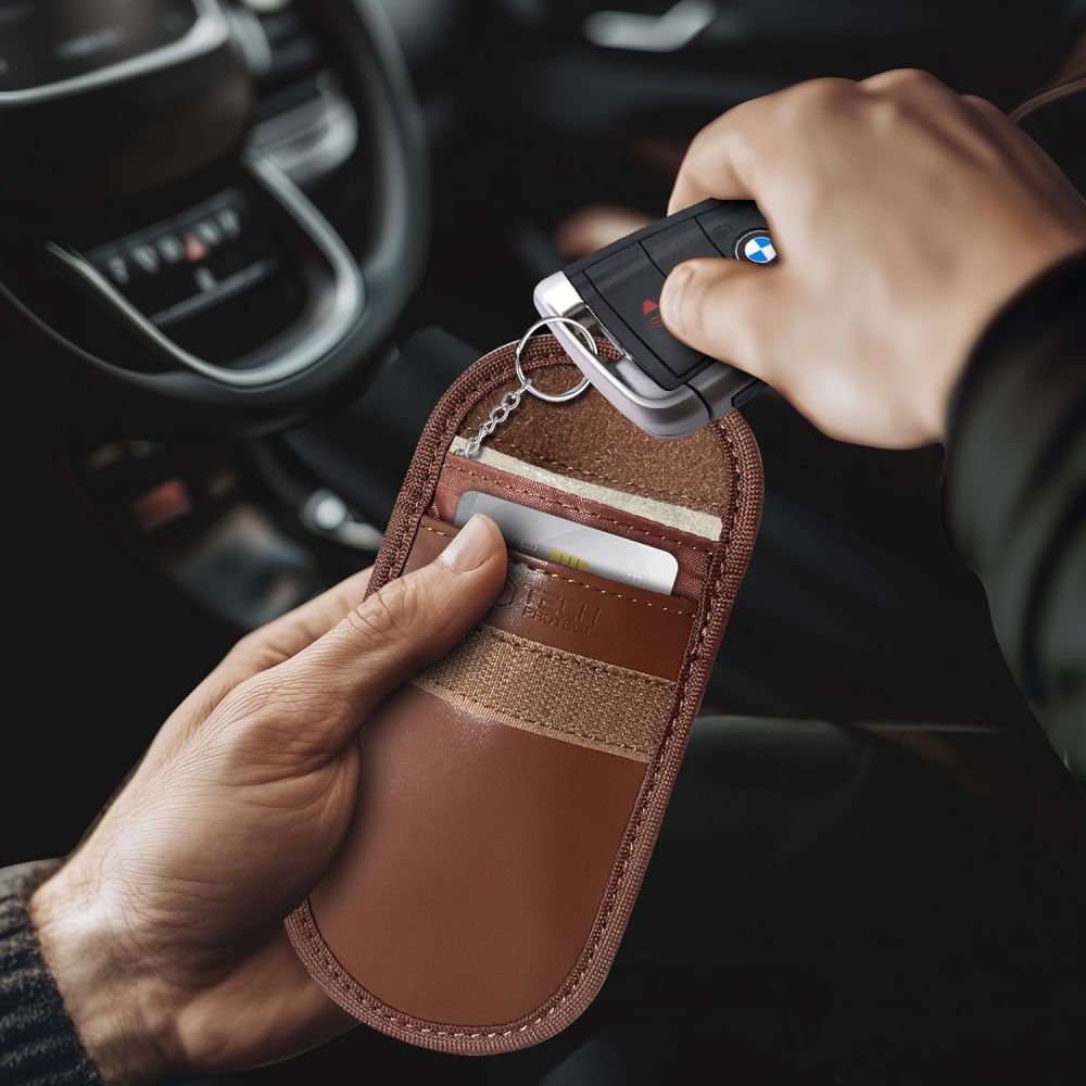 Tech-Protect KLR100 RFID dėklas raktams – rudas -- Others