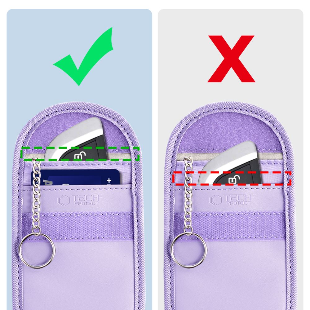 Tech-Protect KLR100 RFID dėklas automobilio raktams – violetinis -- Others