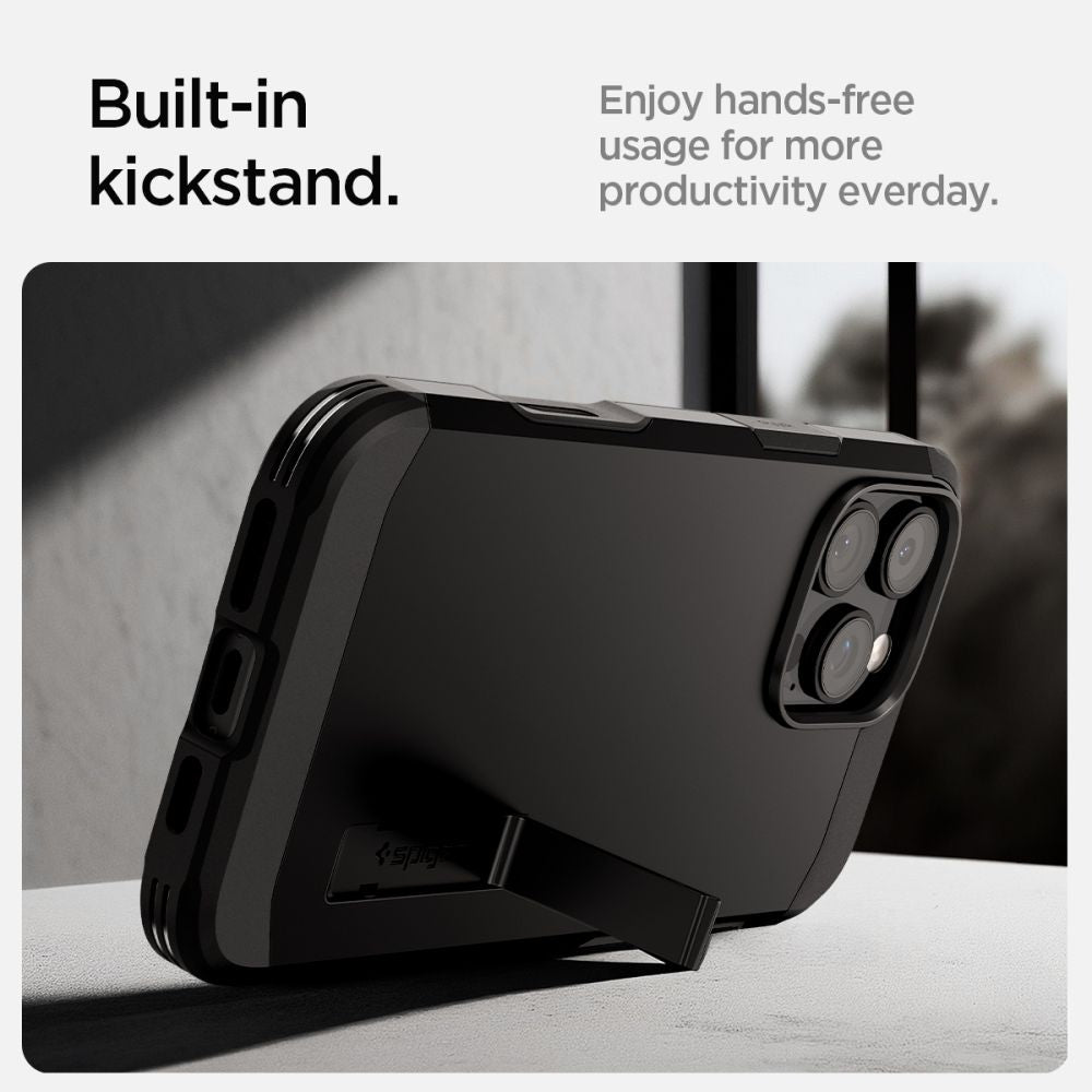 Spigen Tough Armor T MagSafe dėklas iPhone 16 Pro Max – juodas