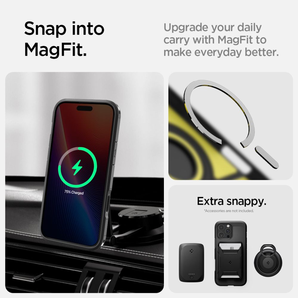 Spigen Tough Armor T MagSafe dėklas iPhone 16 Pro Max – juodas