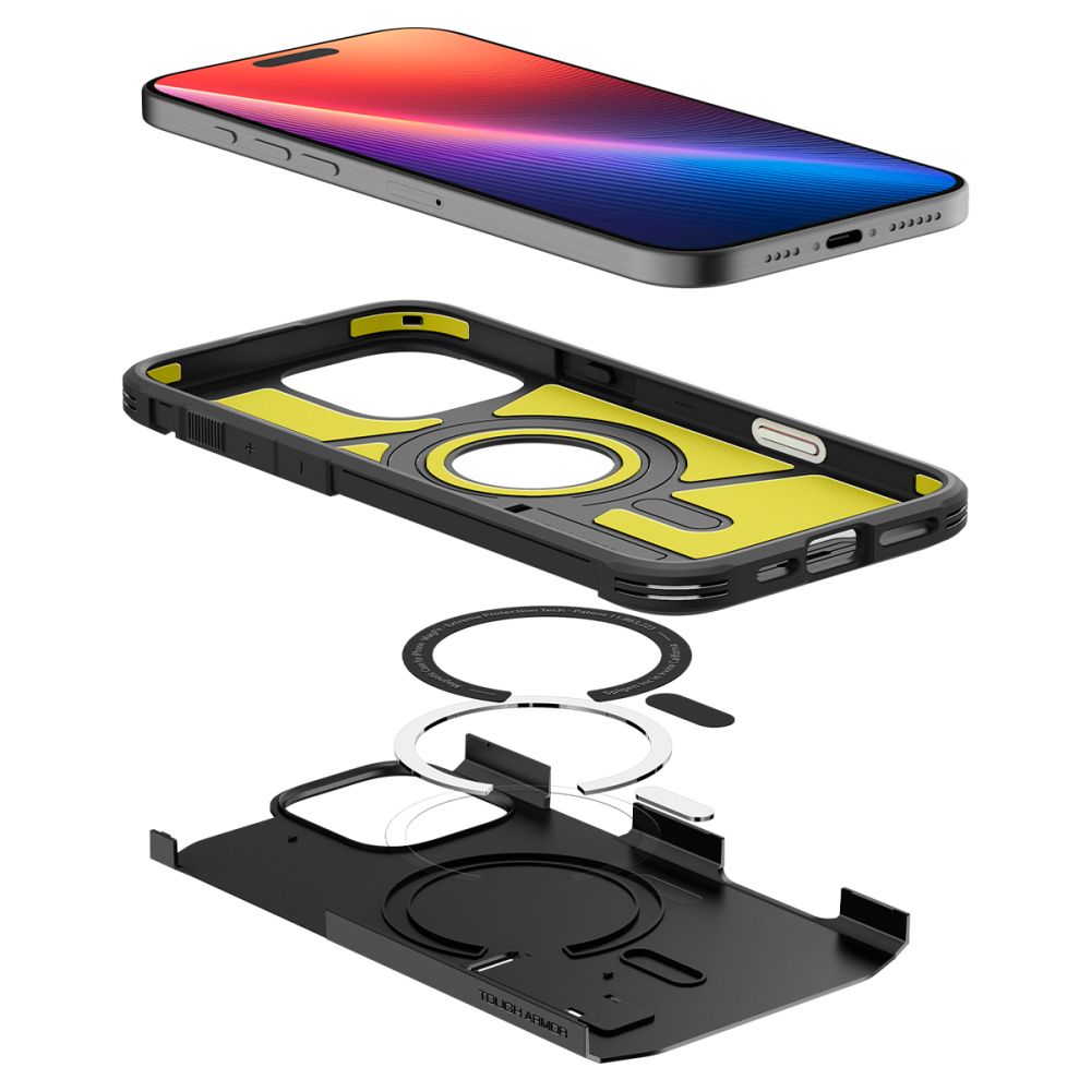 Spigen Tough Armor T MagSafe dėklas iPhone 16 Pro Max – juodas