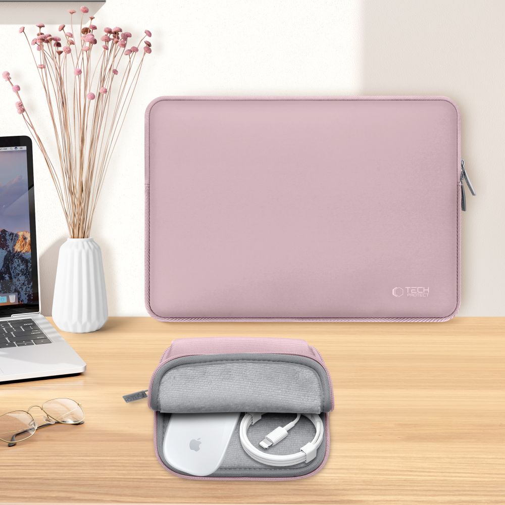 Tech-Protect Neoslim 13-14" nešiojamojo kompiuterio krepšys – rožinis -- Laptop Bags