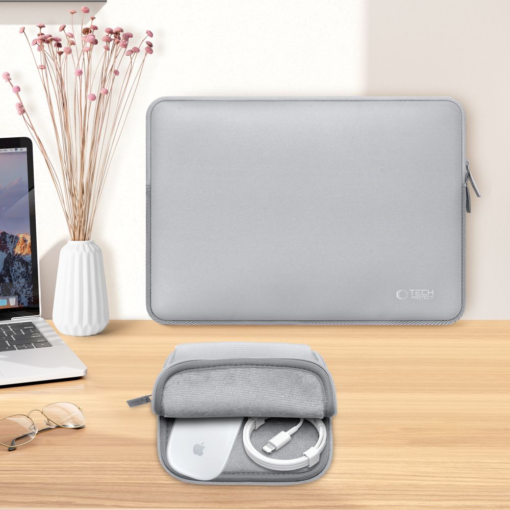 Tech-Protect Neoslim 13-14" nešiojamojo kompiuterio krepšys – pilkas -- Laptop Bags
