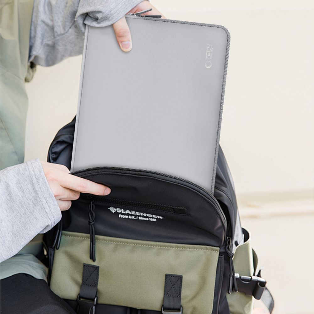 Tech-Protect Neoslim 13-14" nešiojamojo kompiuterio krepšys – pilkas -- Laptop Bags