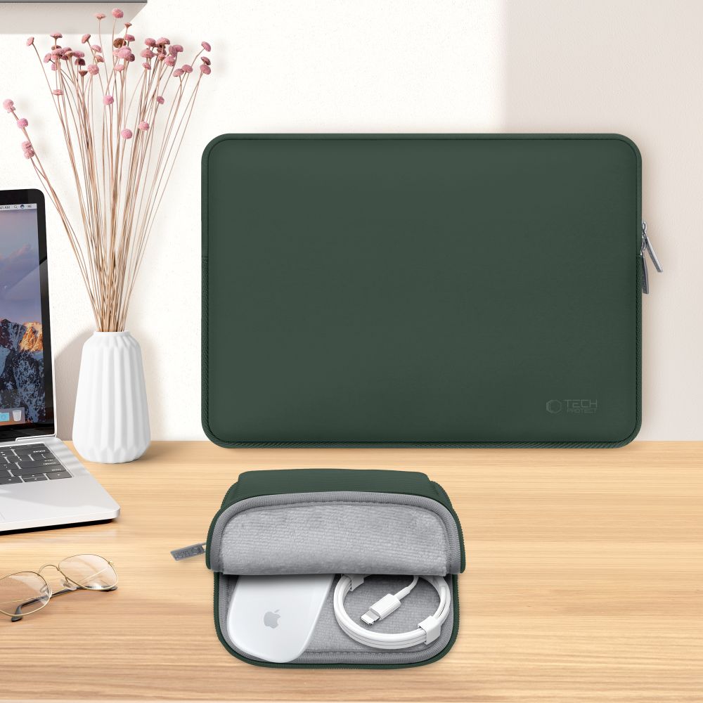 Tech-Protect Neoslim 13-14" nešiojamojo kompiuterio krepšys - žalias -- Laptop Bags