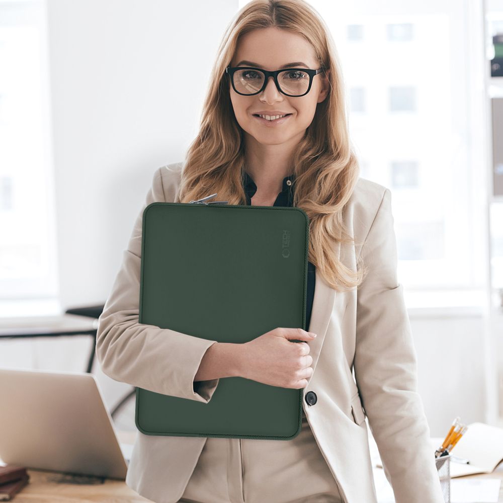 Tech-Protect Neoslim 15-16" Nešiojamojo kompiuterio krepšys - Žalia -- Laptop Bags