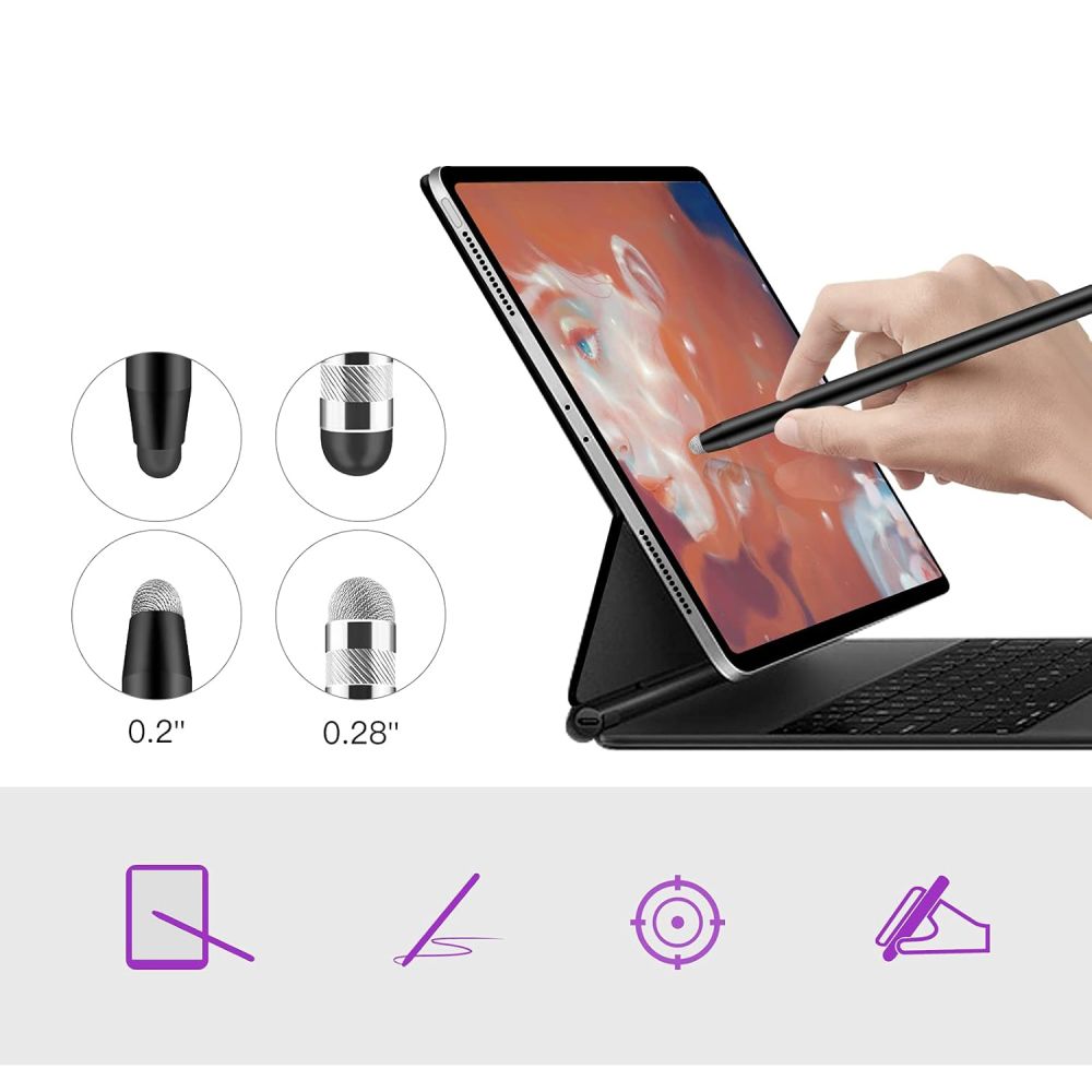 Tech-Protect USP100 4-TIP Touch Stylus Pasyvus rašiklis – violetinė -- Stylus Pens