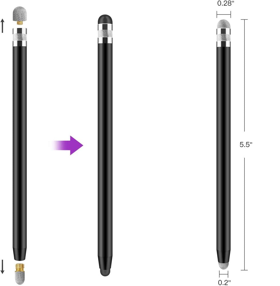 Tech-Protect USP100 4-TIP Touch Stylus pasyvus rašiklis – juodas -- Stylus Pens