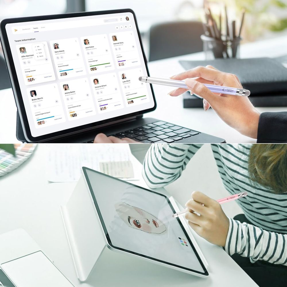 Tech-Protect USP100 4-TIP Touch Stylus pasyvus rašiklis – juodas -- Stylus Pens