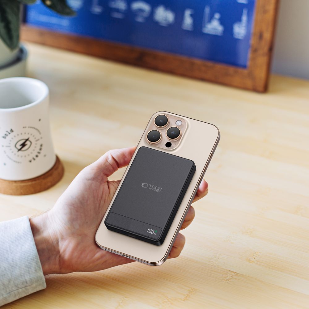 Tech-Protect išorinė baterija PB33 LifeMag MagSafe 5000mAH - juoda -- Powerbanks