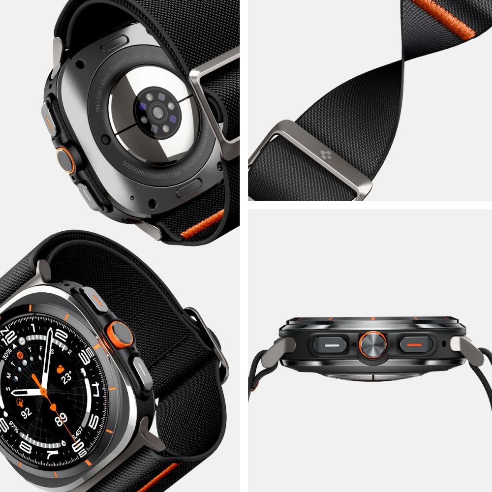 „Spigen Fit Lite“ dirželis, skirtas Galaxy Watch Ultra 47 mm – juodas
