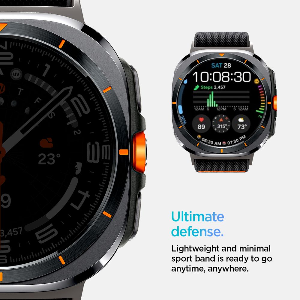 „Spigen Fit Lite“ dirželis, skirtas Galaxy Watch Ultra 47 mm – juodas