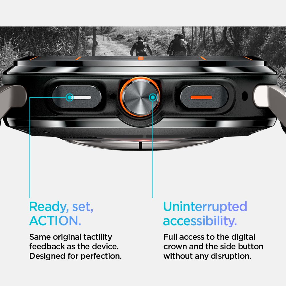 „Spigen Fit Lite“ dirželis, skirtas Galaxy Watch Ultra 47 mm – juodas