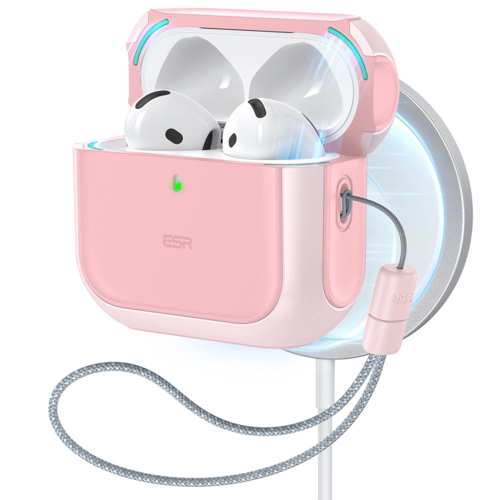 Dėklas ESR Orbit HaloLock MagSafe, skirtas AirPods 4 - rožinis -- AirPods 4