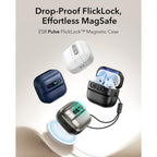 Dėklas ESR Pulse HaloLock MagSafe, skirtas AirPods 4 - juodas -- AirPods 4