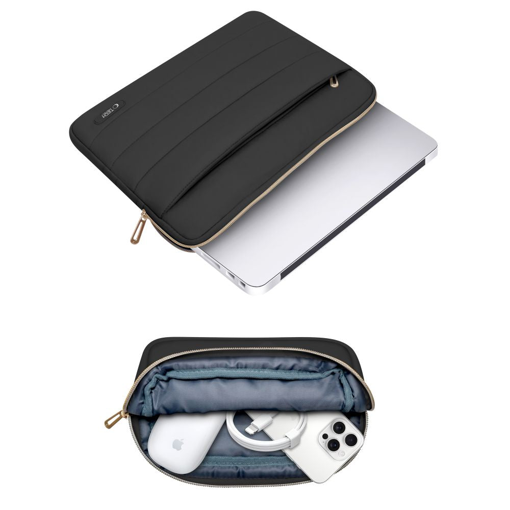 Tech-Protect Puffy 13-14" Nešiojamojo kompiuterio krepšys - Juoda -- Laptop Bags