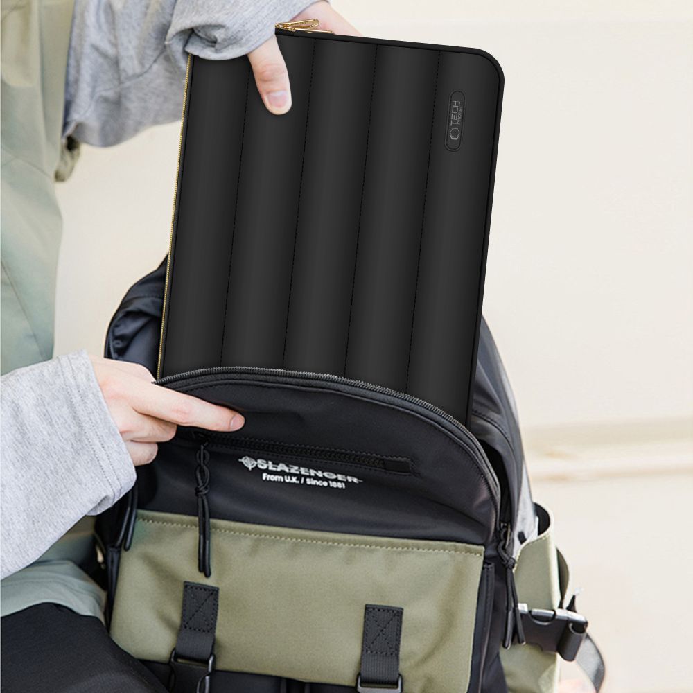 Tech-Protect Puffy 13-14" Nešiojamojo kompiuterio krepšys - Juoda -- Laptop Bags