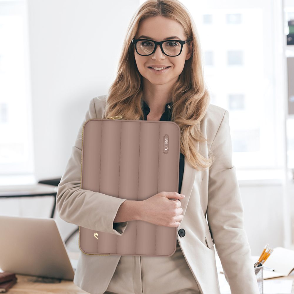 Tech-Protect Puffy 15-16" Nešiojamojo kompiuterio krepšys - Ruda -- Laptop Bags