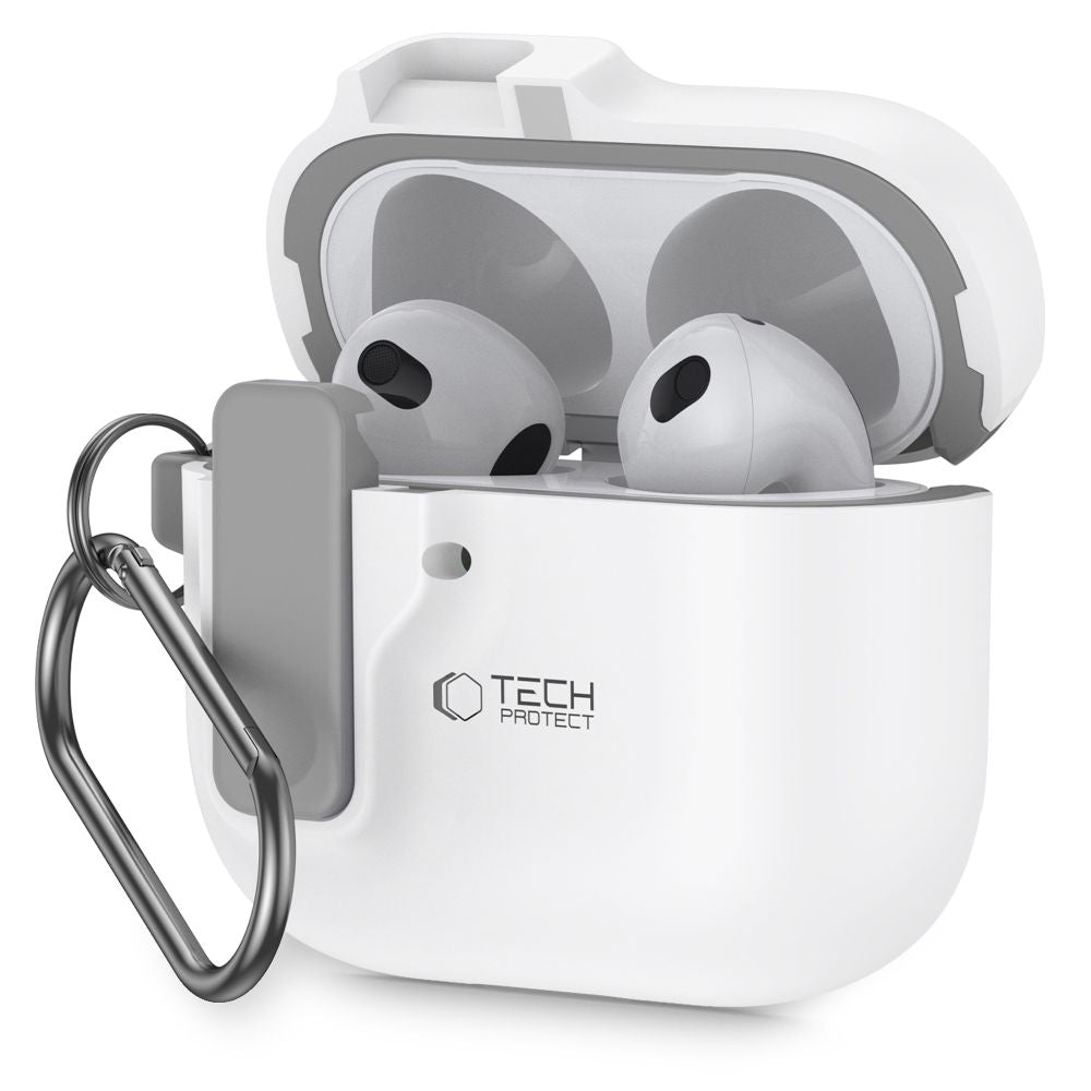 Tech-Protect Slim Hook dėklas AirPods 4 – baltas -- AirPods 4