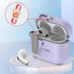 Tech-Protect Slim Hook dėklas AirPods 4 – violetinis -- AirPods 4
