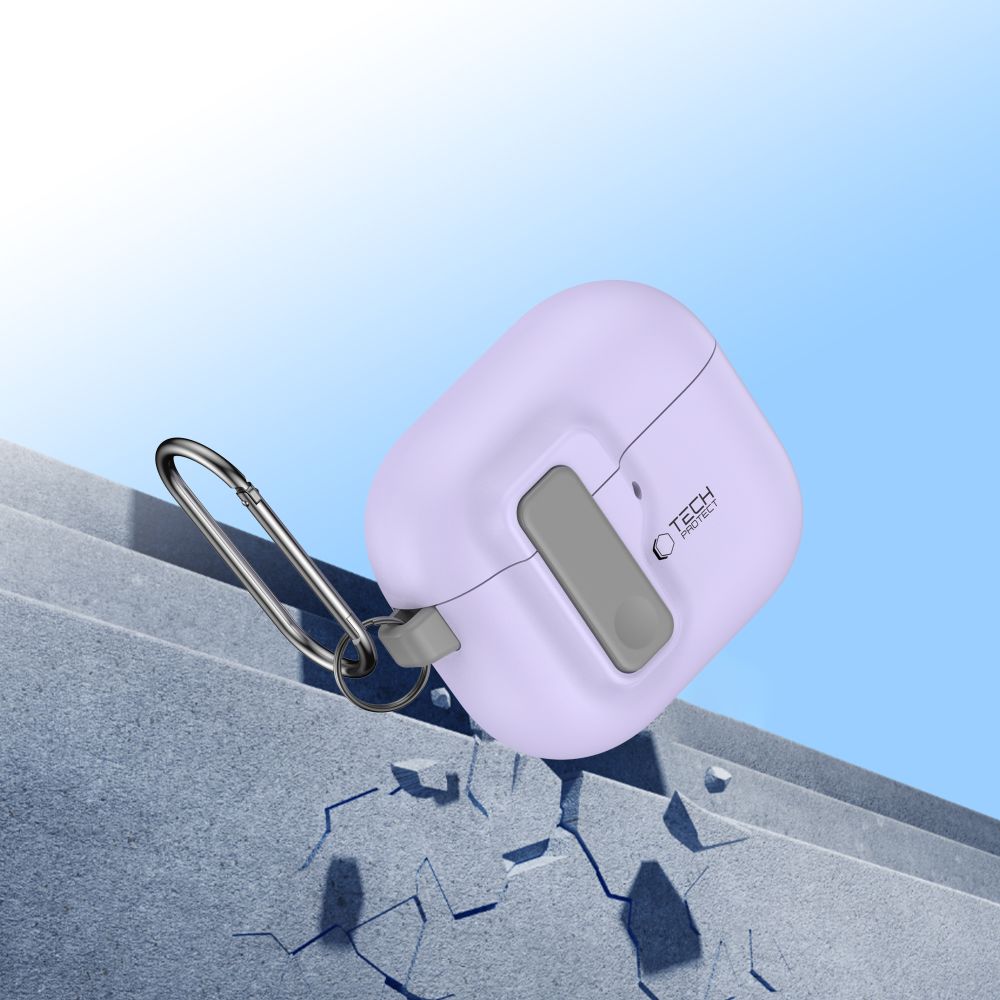 Tech-Protect Slim Hook dėklas AirPods 4 – violetinis -- AirPods 4