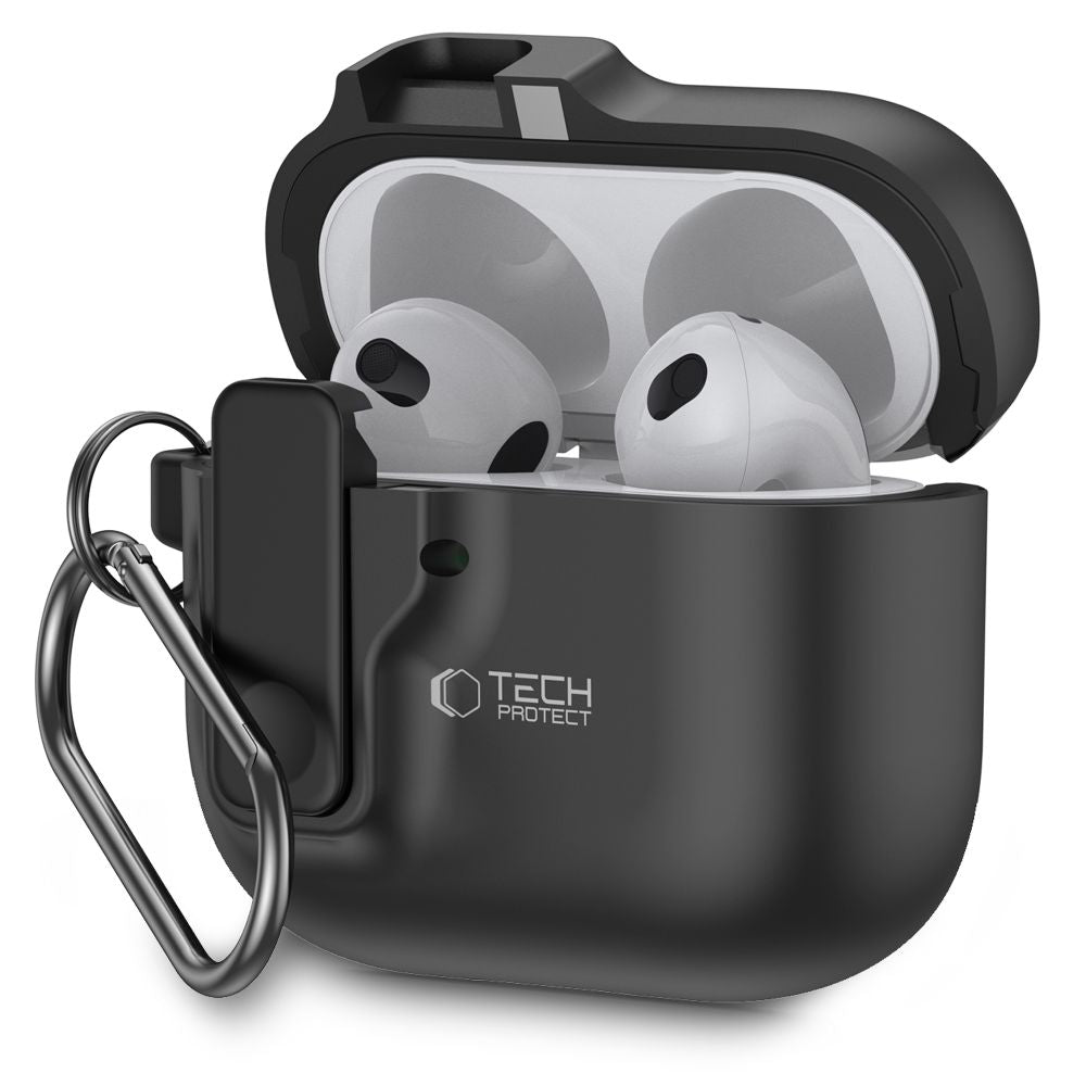 Tech-Protect Slim Hook dėklas AirPods 4 – juodas -- AirPods 4