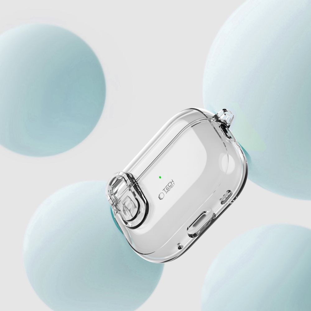 Tech-Protect Slim Hook dėklas AirPods 1/2 – skaidrus -- AirPods 1