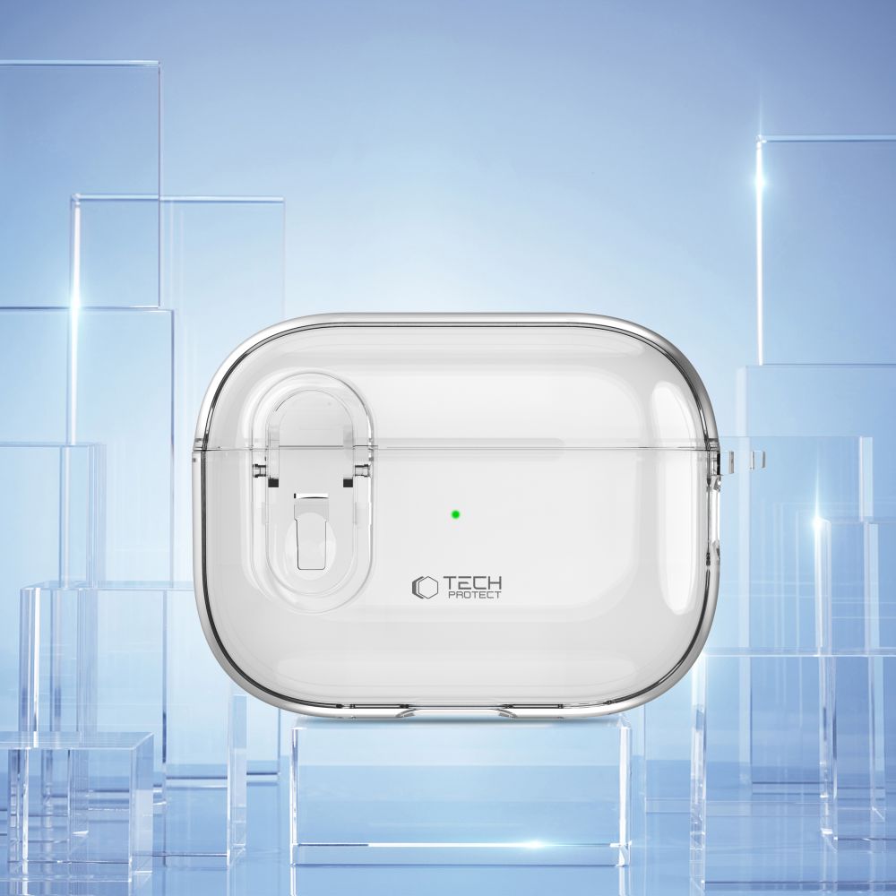 Tech-Protect Slim Hook dėklas AirPods 1/2 – skaidrus -- AirPods 1