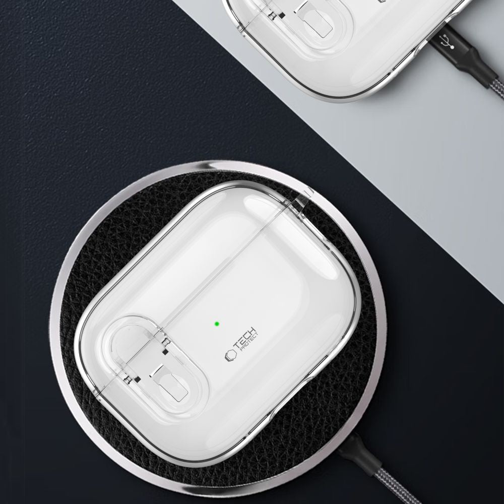Tech-Protect Slim Hook dėklas AirPods 1/2 – skaidrus -- AirPods 1