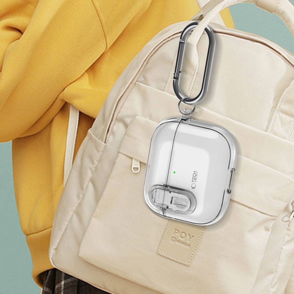 Tech-Protect Slim Hook dėklas AirPods 4 – skaidrus -- AirPods 4