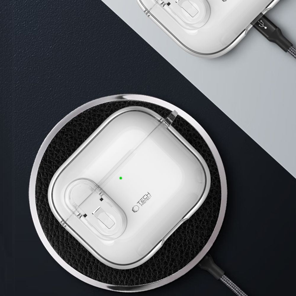 Tech-Protect Slim Hook dėklas AirPods 4 – skaidrus -- AirPods 4