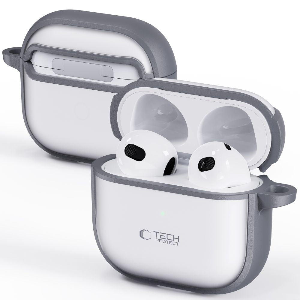 Tech-Protect Magmat dėklas AirPods 4 – pilkas su kabliuku -- AirPods 4